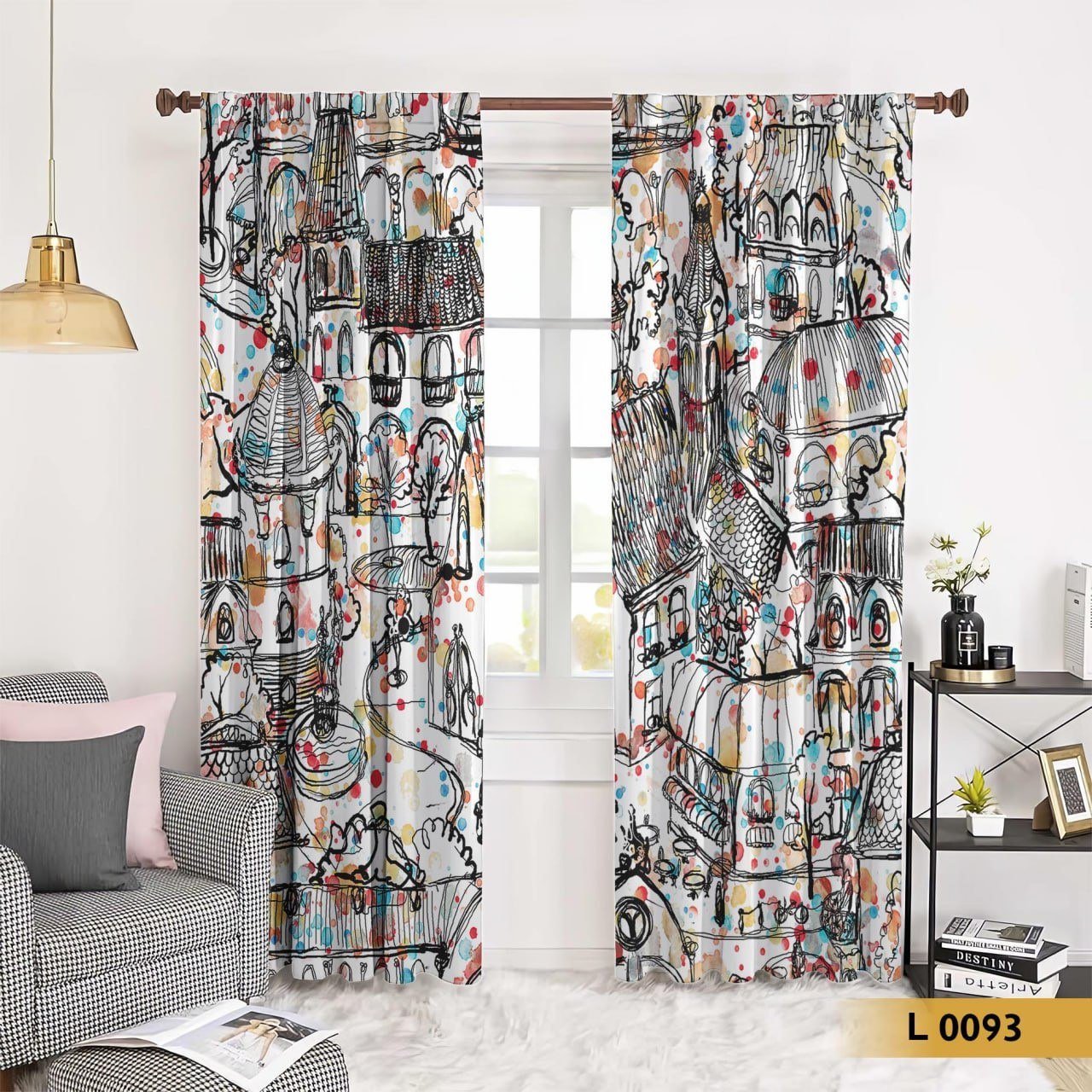 ستارة طباعة 3D برسومات تجريدية وألوان متعددة – موديل L0093